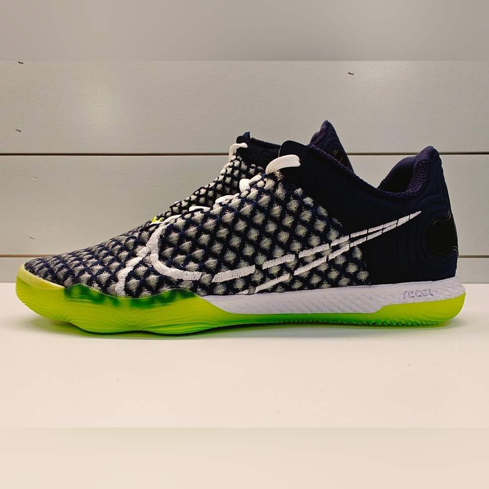 Nike React Gato Blackened Blue Volt Indoor Court Soccer Shoes Futsal Men's 6.5 - Picture 4 of 11